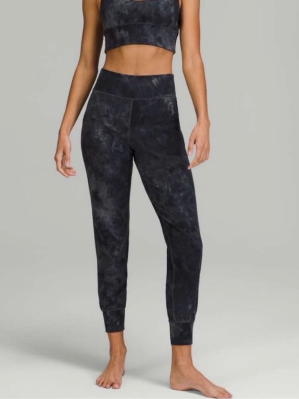 lululemon athletica Women's Black Tie-Dye High-Waist Joggers